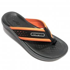 Chinelo Olympikus 921 Tradicional Masculino - Preto e Laranja