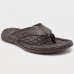 Chinelo Couro Pegada Anilina Masculino - Marrom Escuro