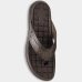 Chinelo Couro Pegada Anilina Masculino - Marrom Escuro