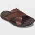 Chinelo Couro Pegada Masculino - Marrom Claro