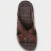 Chinelo Couro Pegada Masculino - Marrom Claro