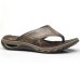 Chinelo Dedo Pegada em Couro Masculino 131663 - Marrom