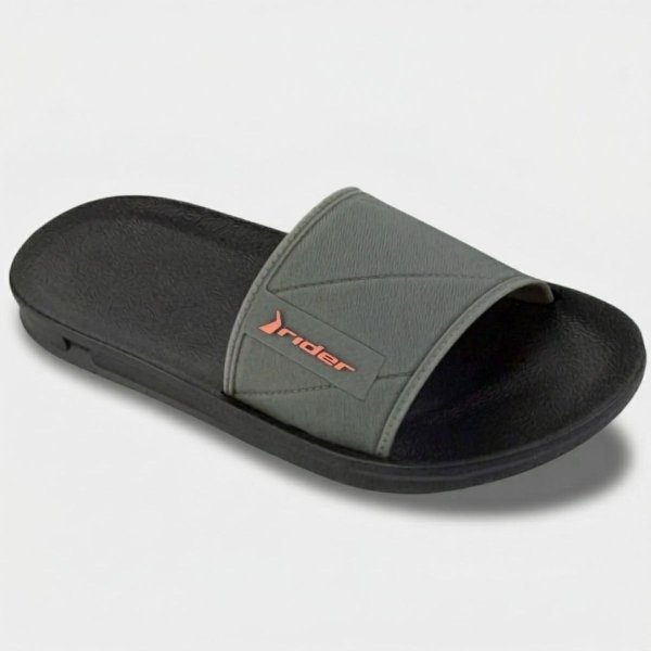 Chinelo Rider Slide Street Masculino - Preto e Cinza