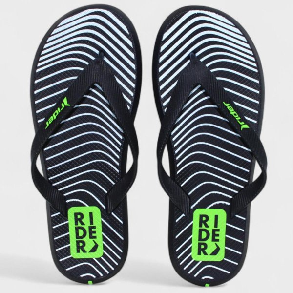 Chinelo Rider R1 Style Masculino - Preto e Branco