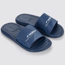 Chinelo Rider Slide Step Masculino - Azul e Branco