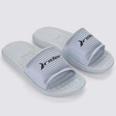 Chinelo Slide Rider Step Masculino - Branco e Preto