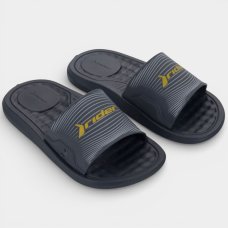 Chinelo Slide Rider Step Masculino - Preto e Cinza