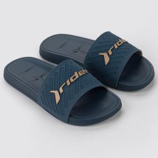 Chinelo Slide Rider Free II Masculino - Azul e Bege