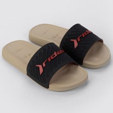 Chinelo Slide Rider Free II Masculino - Bege e Preto
