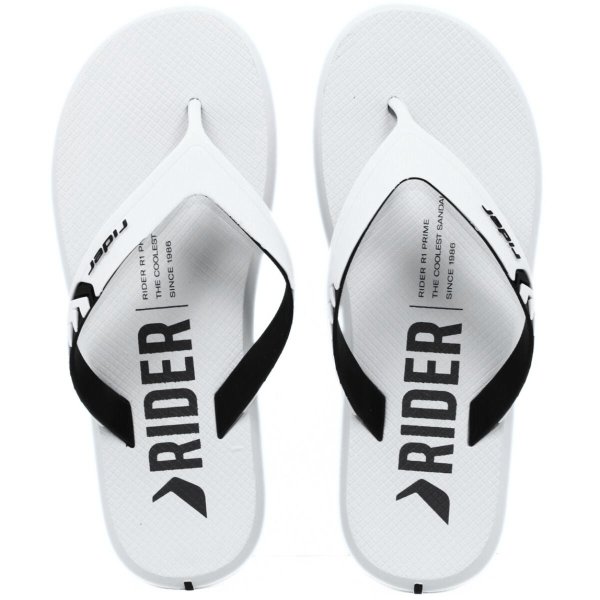 Chinelo Rider R1 Prime Masculino - Branco e Preto