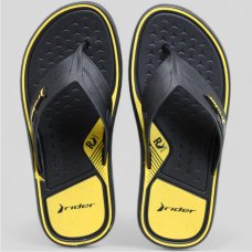 Chinelo Rider Weekend Masculino - Preto e Amarelo