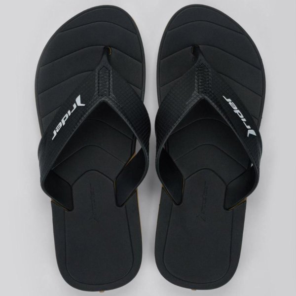 Chinelo Rider Pulse Masculino - Preto e Bege